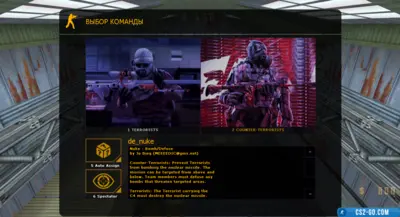 Choose Team Menu "CS:GO Edition" for CS 1.6