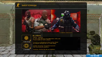 Choose Team Menu "CS:GO RED" for CS 1.6