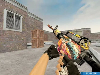The M4A1 "Sticker" model for CS 1.6