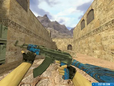 The AK-47 "Blue Laminate" model for CS 1.6