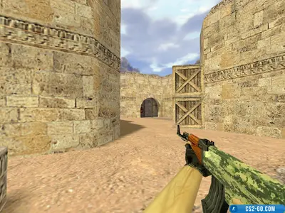 The AK-47 "Forest Camouflage" model for CS 1.6