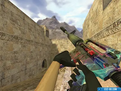 The M4A1 "Neon Mist" model for CS 1.6