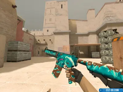 The M4A4 "Winter Wyvern" model for CS 1.6