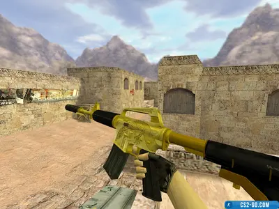 The M4A1 "Golden Basilisk" model for CS 1.6