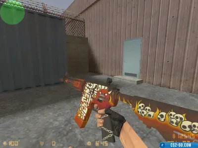 The M4A4 "Hellfire" model for CS 1.6