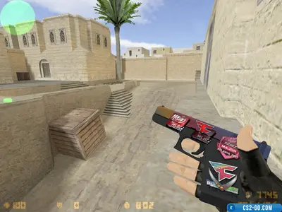 Glock Gradient with Stickers model for CS 1.6