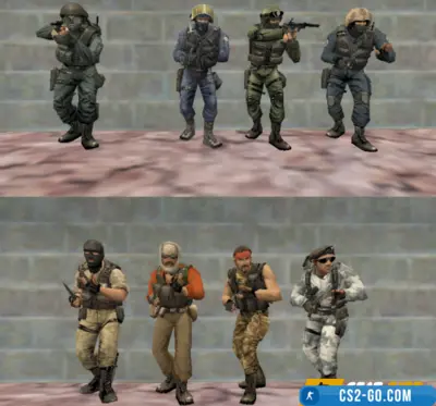 “Steam” Player Models for CS 1.6 – Standard “Steam Skins”