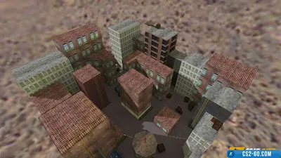 The map "hns_floppytown" for CS 1.6
