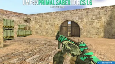 The UMP45 "Primal Saber" model for CS 1.6.