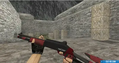 HD XM1014 "Red Leather" model with inspection animation for CS 1.6