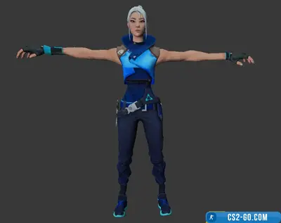 Jett Female Player Model from Valorant for CS 1.6