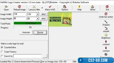 Program for creating logos in CS 1.6 — Logo Creator