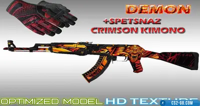 The “HD AK-47 Demon” model for CS 1.6