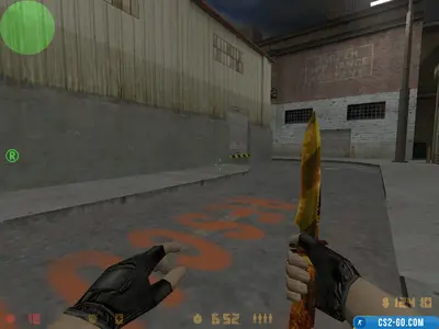 Gold “Dangerous” knife model for CS 1.6