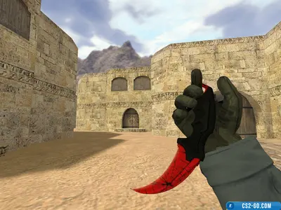 Karambit Knife “Crimson Web” model for CS 1.6