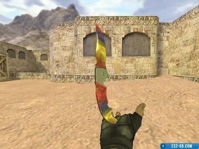 Falchion knife model “Marble Gradient” for CS 1.6