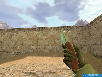 The hook-blade knife “Case Hardened” model for CS 1.6
