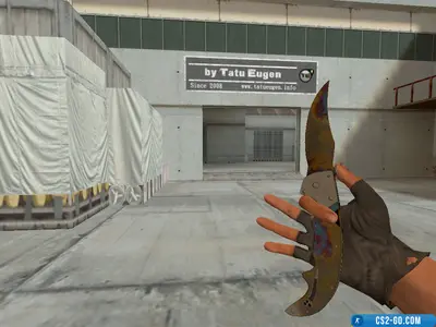 The “Falchion Knife ‘Case Hardened’” model for CS 1.6