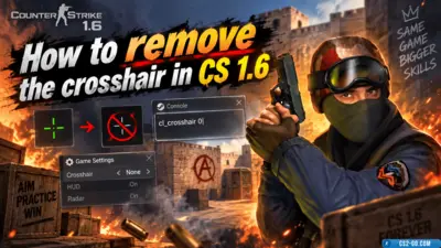 How to remove the crosshair in CS 1.6 (CS1.6)