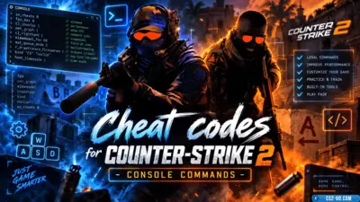 Cheat codes for Counter-Strike 2 - console commands